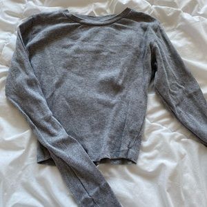 TNA Cropped Ribbed Longsleeve